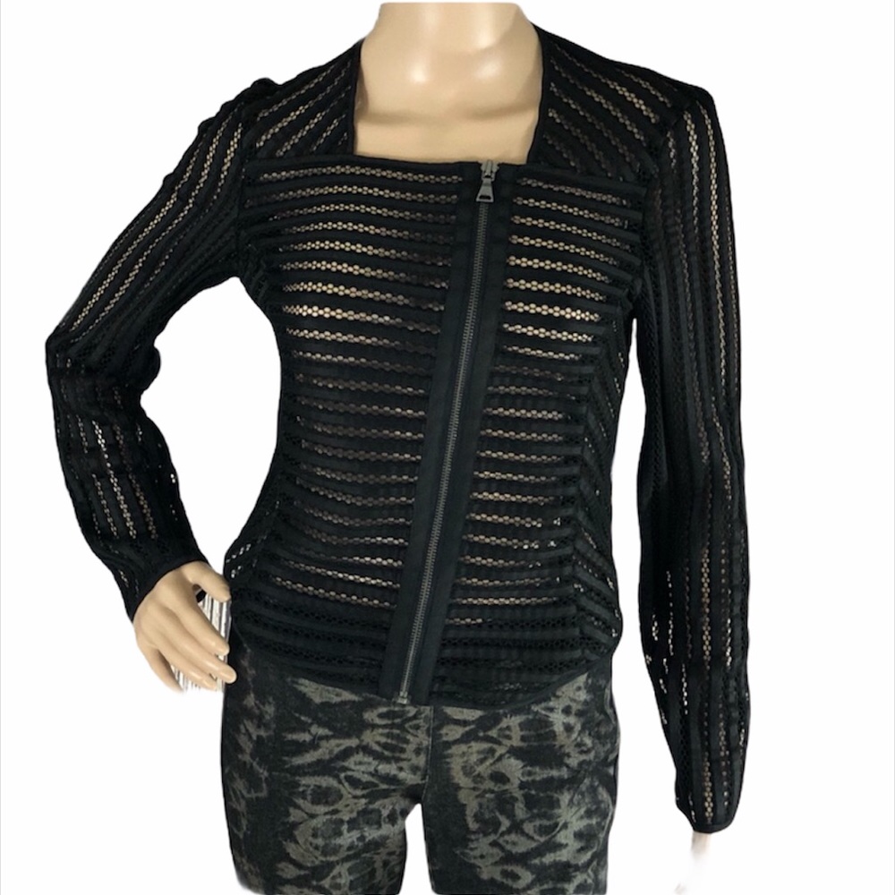 Express Black Asymmetrical Zipper Blazer Jacket